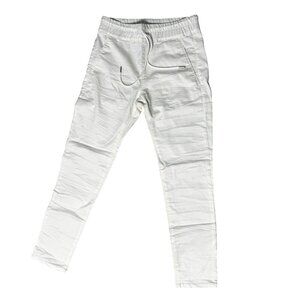 Bevy Flog Shely white Jogger Pants Size 26 drawstring waist